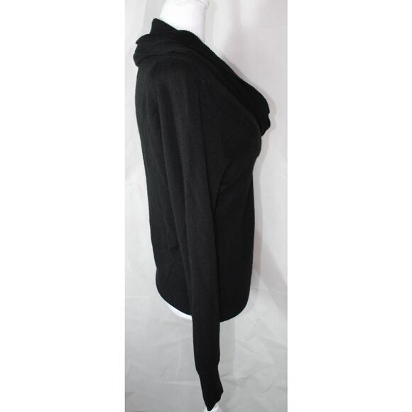 J.Crew Women's 100% Cashmere Black Cowl Neck Sweater Vintage Y2K - Picture 9 of 11
